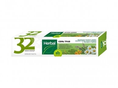32 PEARLS HERBAL dantų pasta Herbal septynių žolelių, 100 g 32 PEARLS HERBAL dantų pasta Herbal septynių žolelių, 100 g