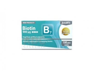 Biotinas 900 µg Jutavit 100 tablečių