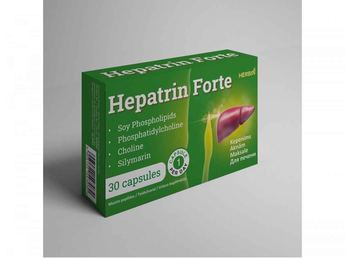 Maisto papildas Herbin HEPATRIN Forte Kepenims30 kapsulių Maisto papildas Herbin HEPATRIN Forte Kepenims30 kapsulių
