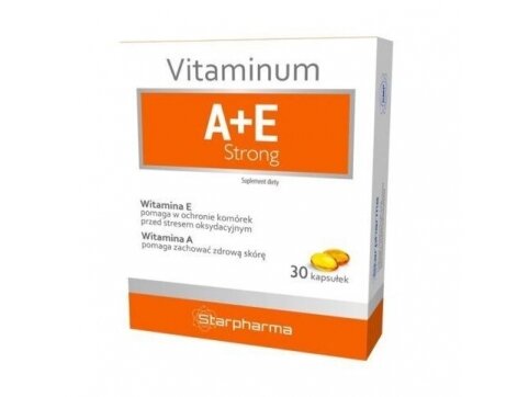 Maisto papildas A + E vitaminai Strong 30 kapsulių Starpharma Maisto papildas A + E vitaminai Strong 30 kapsulių Starpharma
