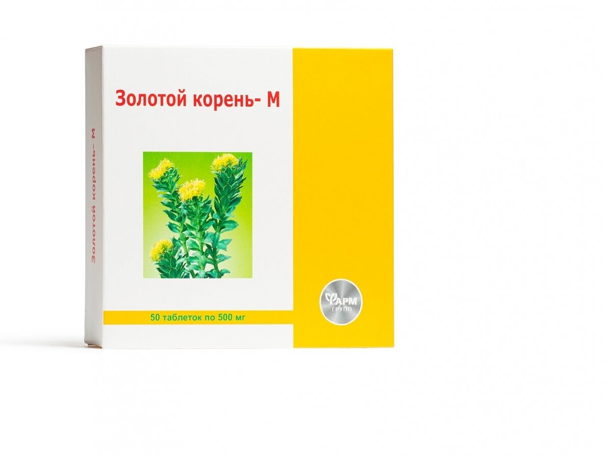 Auksinė šaknis -  M 500 mg. , 50 tablečių