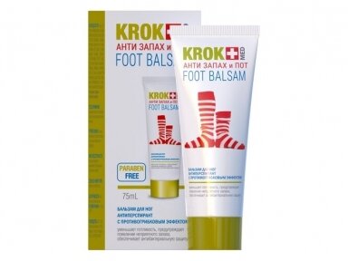 Balzamas kojoms nuo prakaito ir kvapo 75 ml.