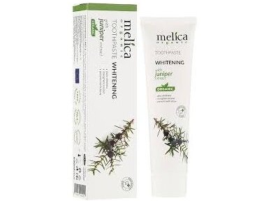 Balinamoji dantų pasta su kadagių ekstraktu Melica Organic, 100ml Balinamoji dantų pasta su kadagių ekstraktu Melica Organic, 100ml