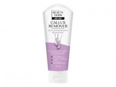 BEAUTY DERM Rūgštinis gelis-pilingas pėdoms Callus Remover su mentoliu, 75 ml BEAUTY DERM Rūgštinis gelis-pilingas pėdoms Callus Remover su mentoliu, 75 ml