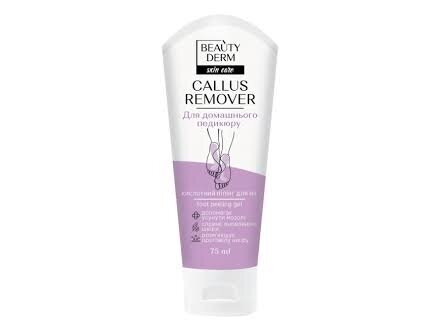 BEAUTY DERM Rūgštinis gelis-pilingas pėdoms Callus Remover su mentoliu, 75 ml BEAUTY DERM Rūgštinis gelis-pilingas pėdoms Callus Remover su mentoliu, 75 ml