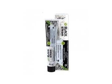 Black Clean Dantų pasta su aktyvuotos anglies mikrodalelėmis ir sidabru 85g