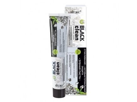 BLACK CLEAN Dantų pasta balinanti su aktyvuotos anglies mikrodalelėmis 85 g.