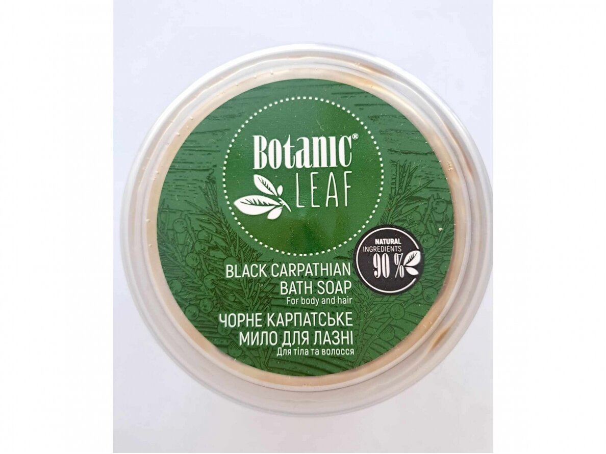 Botanic Leaf Juodas Karpatų pirties muilas DETOX 300 ml.