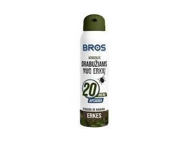 BROS Aerozolis drabužiams nuo erkių 90 ml. BROS Aerozolis drabužiams nuo erkių 90 ml.