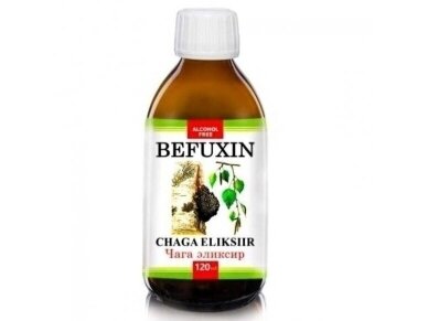 Čaga (juodojo beržo grybo) eliksyras "Befuxin", 120ml Čaga (juodojo beržo grybo) eliksyras "Befuxin", 120ml