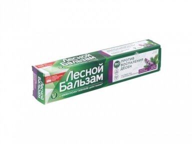 Dantų pasta "Lesnoj Balzam"( FOREST BALSAM) su šalavijų ir alavijų ekstraktais bei vaistažolėmis 75 ml Dantų pasta "Lesnoj Balzam"( FOREST BALSAM) su šalavijų ir alavijų ekstraktais bei vaistažolėmis 75 ml