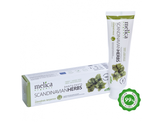 Dantų pasta su Skandinavijos augalų ekstraktais Melica Organic, 100 ml Dantų pasta su Skandinavijos augalų ekstraktais Melica Organic, 100 ml