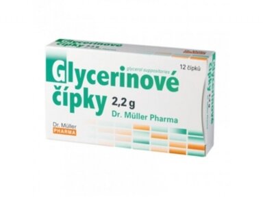 DR. MULLER rektalinės glicerino žvakutės, 12 vnt