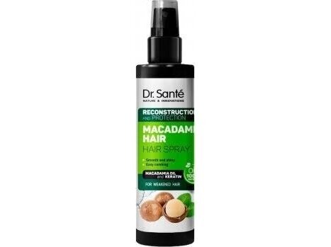 Dr. Sante plaukų purškiklis Makadamijos aliejus ir Keratinas 150 ml.