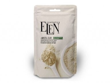 ELEN COSMETICS Baltasis molis su zaliosios arbatos ir alaviju ekstraktais, 40 g ELEN COSMETICS Baltasis molis su zaliosios arbatos ir alaviju ekstraktais, 40 g