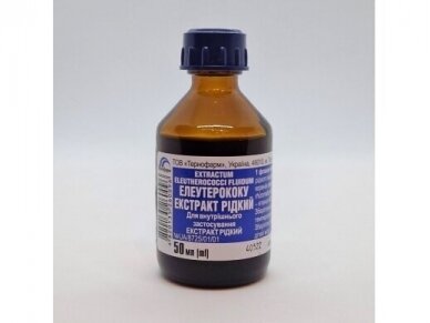 Eleuterokokų skystasis ekstraktas 50ml. Eleuterokokų skystasis ekstraktas 50ml.
