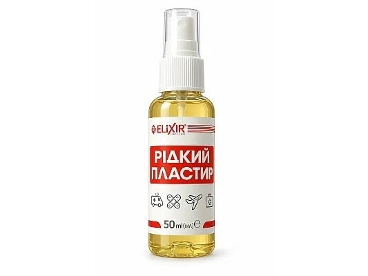 Elixir skystas pleistras-purškalas, 50 ml Elixir skystas pleistras-purškalas, 50 ml