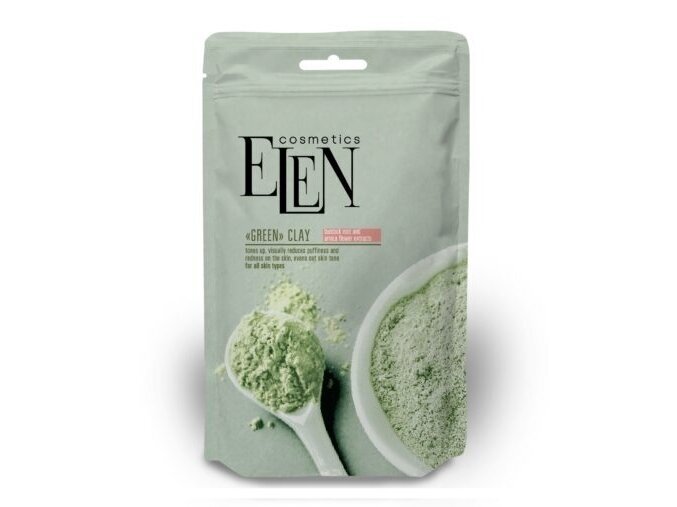 ELEN COSMETICS Žaliasis molis su varnalėšų ir arnikų ekstraktais, 40 g ELEN COSMETICS Žaliasis molis su varnalėšų ir arnikų ekstraktais, 40 g