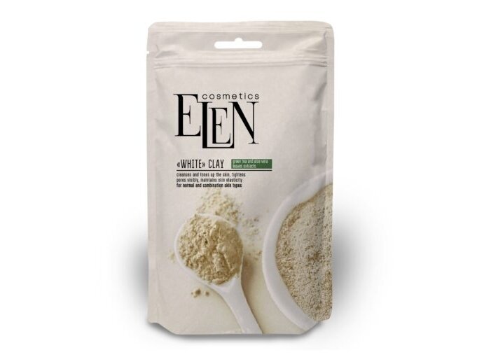 ELEN COSMETICS Baltasis molis su zaliosios arbatos ir alaviju ekstraktais, 40 g ELEN COSMETICS Baltasis molis su zaliosios arbatos ir alaviju ekstraktais, 40 g