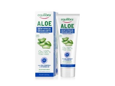 EQUILIBRA Aloe dantų pasta balinamoji, 75 ml EQUILIBRA Aloe dantų pasta balinamoji, 75 ml