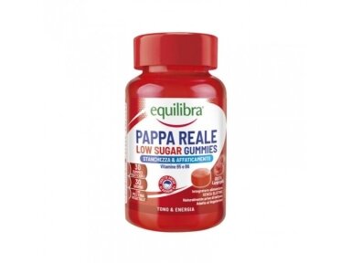 EQUILIBRA maisto papildas energijai Royal Jelly, mažai cukraus, 30 guminukų