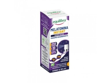 EQUILIBRA maisto papildas Melatonino purškalas, 30 ml EQUILIBRA maisto papildas Melatonino purškalas, 30 ml