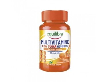 EQUILIBRA maisto papildas Multivitamins, mažai cukraus, 30 guminukų EQUILIBRA maisto papildas Multivitamins, mažai cukraus, 30 guminukų