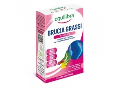 EQUILIBRA maisto papildas Svorio kontrolei Brucia Grassi, 40 tablečių EQUILIBRA maisto papildas Svorio kontrolei Brucia Grassi, 40 tablečių