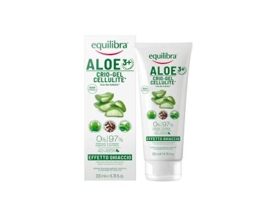 EQUILIBRA Aloe 3+ kūno anticeliulitinis krio-gelis vėsinamasis, 200 ml EQUILIBRA Aloe 3+ kūno anticeliulitinis krio-gelis vėsinamasis, 200 ml