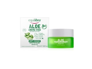 EQUILIBRA Aloe 3+ veido kremas nuo raukšlių su užpildo efektu, 50 ml EQUILIBRA Aloe 3+ veido kremas nuo raukšlių su užpildo efektu, 50 ml