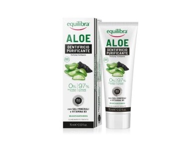 EQUILIBRA Aloe dantų pasta valomoji, 75 ml EQUILIBRA Aloe dantų pasta valomoji, 75 ml