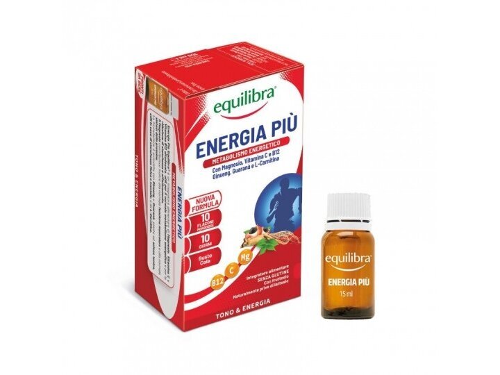 EQUILIBRA maisto papildas Energy Plus, 10 x 15 ml EQUILIBRA maisto papildas Energy Plus, 10 x 15 ml
