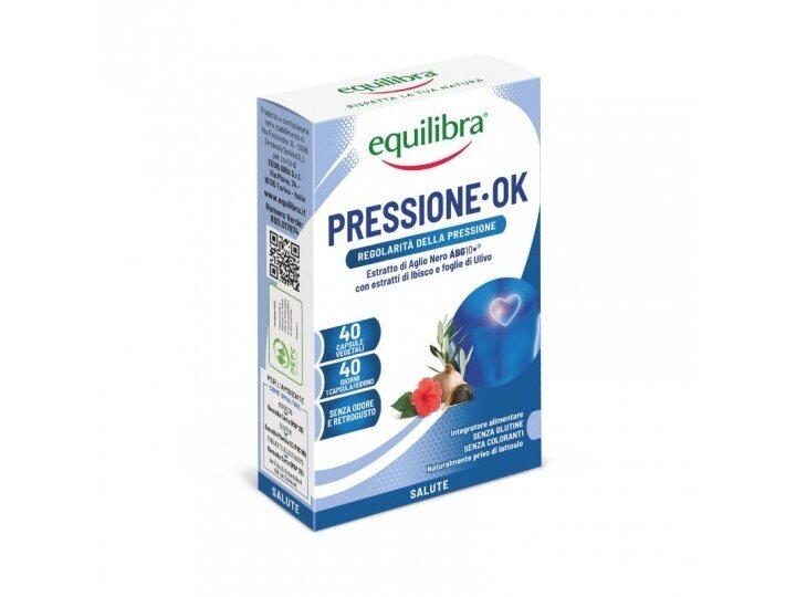 EQUILIBRA maisto papildas Pressure Ok, 40 kapsulių EQUILIBRA maisto papildas Pressure Ok, 40 kapsulių