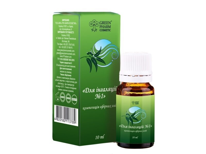 Eterinių aliejų kompozicija “Inhaliacijoms” 10 ml.