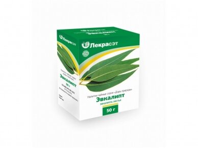 Žolelių arbata EUKALIPTŲ lapai 50g Žolelių arbata EUKALIPTŲ lapai 50g
