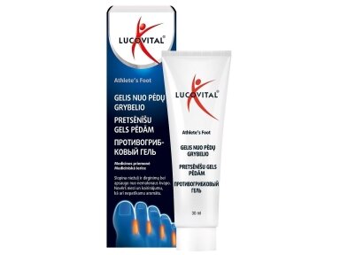 Gelis nuo pėdų grybelio LUCOVITAAL 30ml Gelis nuo pėdų grybelio LUCOVITAAL 30ml