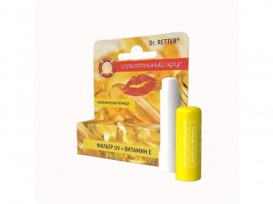 Gelbėjimo ratas®, Apsauginis hig.lūpų balzamas (UV filtras+Vitaminas E), 5 g Gelbėjimo ratas®, Apsauginis hig.lūpų balzamas (UV filtras+Vitaminas E), 5 g