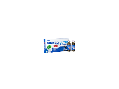 Maisto papildas GINKGO ULTRA 500 MAGNESIUM 10 buteliukų po 10 ml Maisto papildas GINKGO ULTRA 500 MAGNESIUM 10 buteliukų po 10 ml