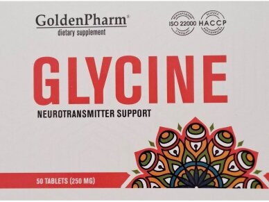 Maisto papildas Glycine 50 tabl Maisto papildas Glycine 50 tabl