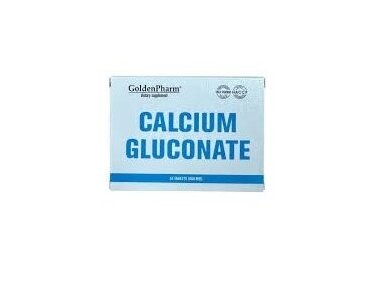 „Golden Pharm“ kalcio gliukonatas 600 mg, 24 tabletės „Golden Pharm“ kalcio gliukonatas 600 mg, 24 tabletės