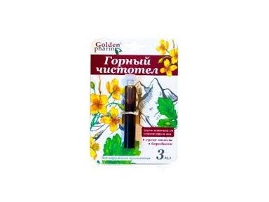 Gornyj čistotel, kosmetinė priemonė suragėjusios (nuospaudos, karpos) odos priežiūrai, 3 ml. Gornyj čistotel, kosmetinė priemonė suragėjusios (nuospaudos, karpos) odos priežiūrai, 3 ml.