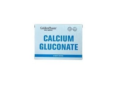 „Golden Pharm“ kalcio gliukonatas 600 mg, 24 tabletės „Golden Pharm“ kalcio gliukonatas 600 mg, 24 tabletės