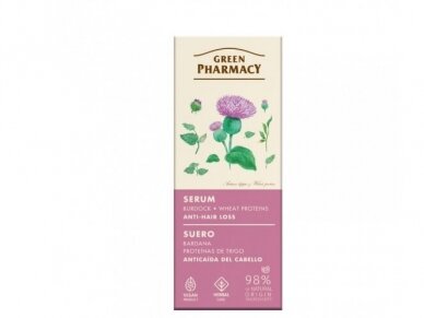 GREEN PHARMACY serumas nuo plaukų slinkimo Varnalėša ir kviečių baltymai, 100 ml GREEN PHARMACY serumas nuo plaukų slinkimo Varnalėša ir kviečių baltymai, 100 ml