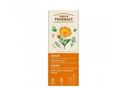 GREEN PHARMACY serumas riebiai galvos odai Medetkos ir rozmarinų aliejus, 100 ml GREEN PHARMACY serumas riebiai galvos odai Medetkos ir rozmarinų aliejus, 100 ml