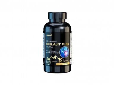 HERBIN HIMALAYAN SHILAJIT (mumio) FLEX sąnariams maisto papildas, 60 kapsulių HERBIN HIMALAYAN SHILAJIT (mumio) FLEX sąnariams maisto papildas, 60 kapsulių