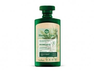 HERBAL CARE šampūnas su kanapėmis ir proteinu, 330 ml