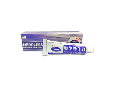 Herpless Gelis lūpoms ir odai aplink lūpas, 20g Herpless Gelis lūpoms ir odai aplink lūpas, 20g