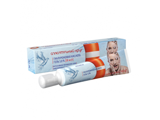 Hialurono rūgšties gelis veidui 3,0% Gelbėjimo ratas®, 40g. Hialurono rūgšties gelis veidui 3,0% Gelbėjimo ratas®, 40g.
