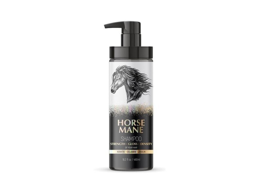 HORSE MANE šampūnas stiprinamasis su keratinu ir kolagenu, 480 ml