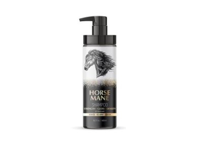 HORSE MANE šampūnas stiprinamasis su keratinu ir kolagenu, 480 ml HORSE MANE šampūnas stiprinamasis su keratinu ir kolagenu, 480 ml